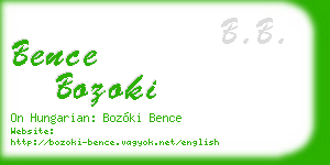 bence bozoki business card